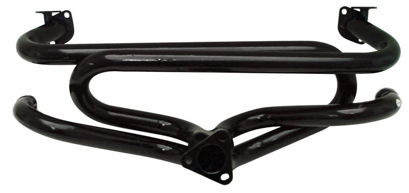 Exhaust header street 1 3/8" dia pipes premium style painted flanged