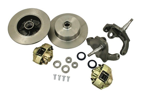 Front Disc Brake Kit, Ball Joint, Blank Rotors with 2.5" Drop