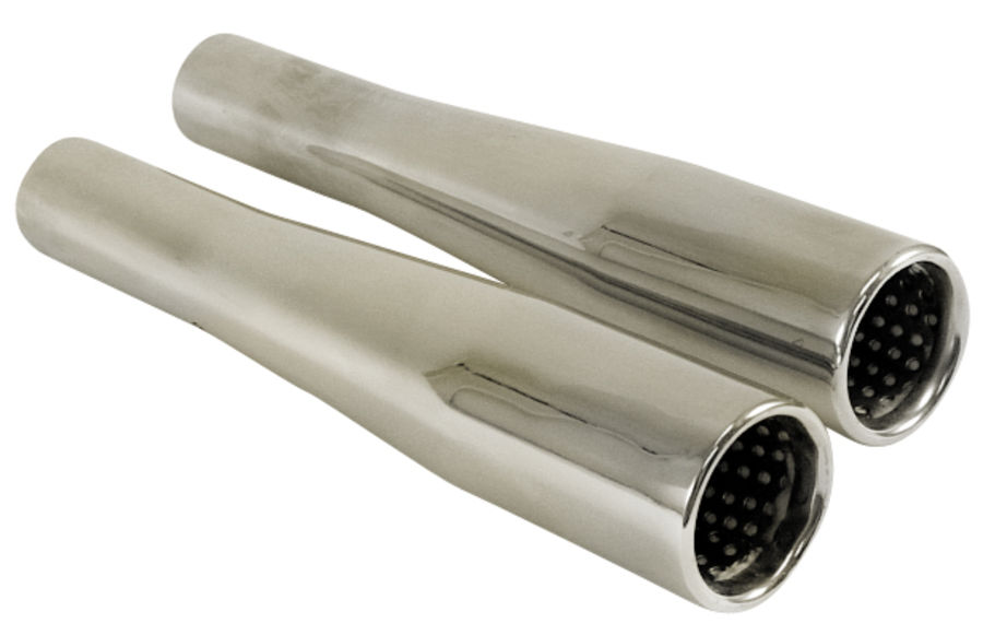 Tapered Baffled Exhaust Tip PAIR