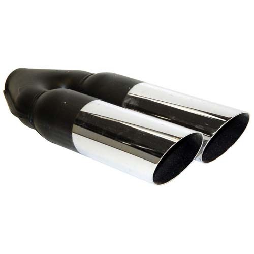 Chrome tail pipe tip "single duals" without resonators