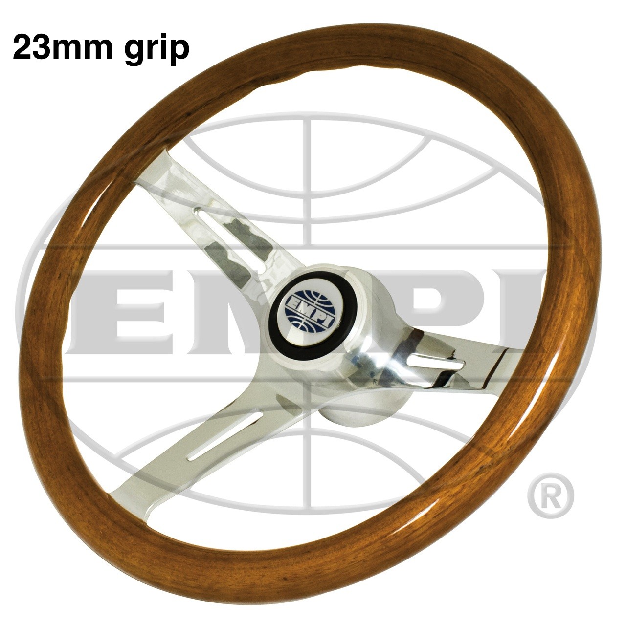Classic Wood Steering Wheel 23 mm grip with Boss Kit Bug & Ghia  Type 2 & Type 3
