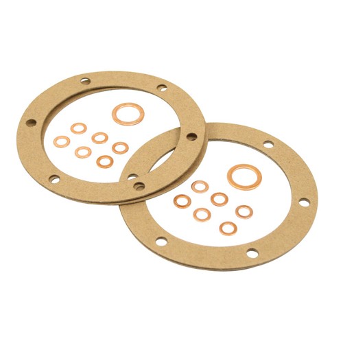 Oil drain plate gasket set for strainer on bug style engines